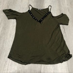 Charlotte Russe Cold Shoulder Top